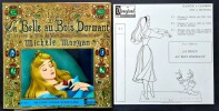 Disque 33 Tours : La Belle au Bois Dormant d'après le film de Walt Disney, raconté par Michèle Morgan. ( Complet de la rare planche à colorier puis à ...