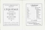 Programme du Cinéma Impérial pour le film muet de Maurice Tourneur, d'après le roman éponyme de Joseph Kessel : L'Equipage.. ( Littérature adaptée au ...
