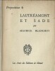 Lautréamont et Sade. ( Un des 500 exemplaires numérotés sur alfa navarre, hors commerce, réservés aux Amis des Editions de Minuit ).. ( Isidore ...