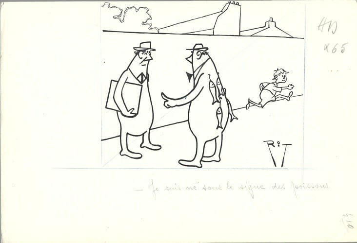 Superbe dessin original de presse par Gaston Fritz dit Rit, sign&eacute;. Encre de chine sur papier.. ( Dessin d'Humour et de Presse ) - Gaston Fritz dit ...