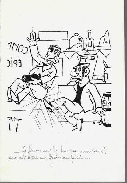 Superbe dessin original de presse par Gaston Fritz dit Rit, sign&eacute;. Encre de chine sur papier.. ( Dessin d'Humour et de Presse ) - Gaston Fritz dit ...