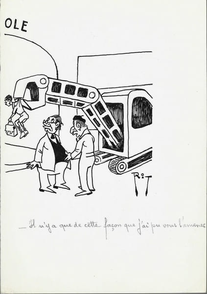Superbe dessin original de presse par Gaston Fritz dit Rit, sign&eacute;. Encre de chine sur papier.. ( Dessin d'Humour et de Presse ) - Gaston Fritz dit ...