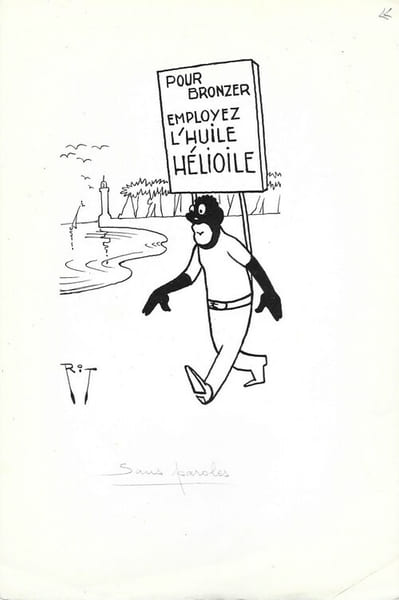 Superbe dessin original de presse par Gaston Fritz dit Rit, sign&eacute;. Encre de chine sur papier.. ( Dessin d'Humour et de Presse ) - Gaston Fritz dit ...