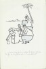 Superbe dessin original de presse par Gaston Fritz dit Rit, signé. Encre de chine et crayon de couleur bleu, sur papier.. ( Dessin d'Humour et de ...