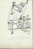 Superbe dessin original de presse par Gaston Fritz dit Rit, signé. Encre de chine et crayon de couleur bleu, sur papier.. ( Dessin d'Humour et de ...