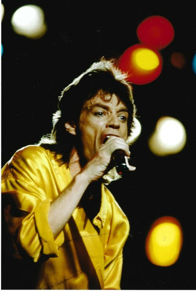 Magnifique photographie en retirage couleurs, sur papier photo, de Mick Jagger.. ( Photographies - Musique - The Rolling Stones ) - Sir Michael Philip ...