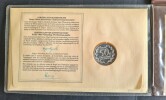 Enveloppe Timbre-Médaille pour le 50ème anniversaire de Tintin avec feuillet explicatif + enveloppe illustrée avec le timbre estampillé du cachet du ...