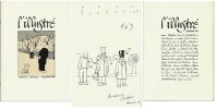 Série complète de L'Illustré, n° 1 et 2 : L'Illustré avec superbe dessin original de Christopher Longé dit Christopher + Promenade. Les Contes ...