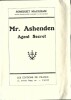 Mr Ashenden, Agent secret. ( Un des 55 exemplaires numérotés sur Vélin pur fil Lafuma, du tirage de tête, avec signature de  Madame E. R. Blanchet ).. ...