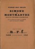 Simone de Montmartre suivi de l'Inflation Sentimentale. ( Un des 1035 exemplaires numérotés sur vergé ).. Pierre Mac Orlan - Pascin.
