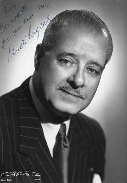 Photographie argentique, repr&eacute;sentant Andr&eacute; Luguet, avec belle d&eacute;dicace de ce dernier.. ( Cin&eacute;ma ) - Andr&eacute; Luguet.