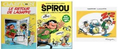 Gaston, tome 22 : Le Retour de Lagaffe. ( Complet de la feuille publicitaire et avec en cadeau un ex-libris " Marsu Productions " de 2004, illustré ...