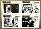 L'Armée des Ombres. Lot de 4 Ex-Libris en noir et blanc en tirage limité, illustrés par Emmanuel Moynot avec reproduction de sa signature et de celles ...