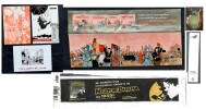 Superbe lot de 7 objets para-bd, consacrés à Jacques Tardi : 4 cartes postales + 1 marque-page + dépliant publicitaire + découpe journal. . ( Bandes ...