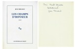 Les Champs d'Honneur. ( Avec cordiale dédicace de Jean Rouaud à l'écrivain Marcel Schneider ).. Jean Rouaud