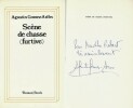 Scène de Chasse ( furtive ). Avec amicale dédicace de Agustin Gomez-Arcos à la critique littéraire Marthe Robert. . Agustin Gomez-Arcos.