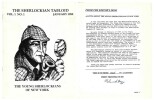 The Sherlockian Tabloid. Vol.1 - N°.1. January 1989. ( Tirage unique à 500 exemplaires numérotés et signés par Mohamad Bazzi ).. ( Littérature en ...