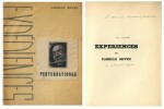 Expériences. Perturbationge. ( Un des 450 exemplaires, numérotés, sur Alfa teinté, enrichi d'une cordiale dédicace de Camille Bryen à l'éditeur ...