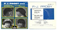 Rare 45 tours P.J. Proby sings : Somewhere - Hold Me - Que Sera, Sera - Together. . ( Rock - Pop - Disques ) - P.J. Proby.