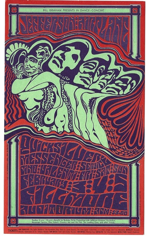 Magnifique carte postale de 1967 pour les concerts pr&eacute;sent&eacute;s par Billy Graham au Fillmore Auditorium de San Francisco les 3,4 et 5 f&eacute;vrier 1967. Les ...