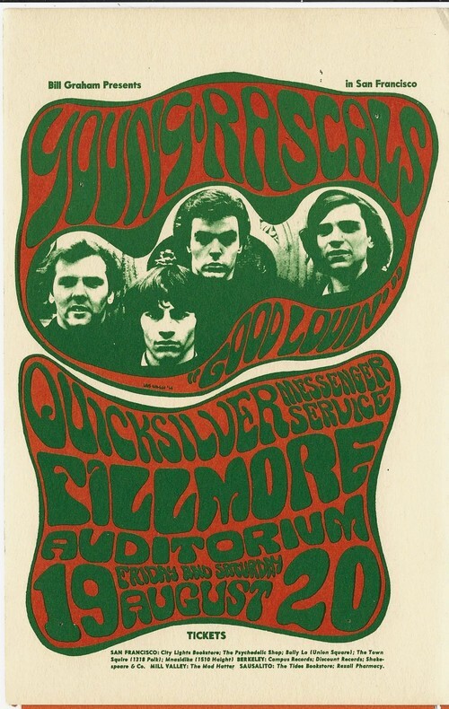Magnifique carte postale de 1966 pour les concerts pr&eacute;sent&eacute;s par Billy Graham au Fillmore Auditorium de San Francisco les 19 et 20 ao&ucirc;t 1966. Les ...