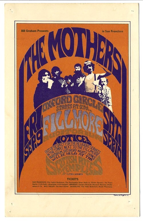 Magnifique carte postale de 1966 pour les concerts pr&eacute;sent&eacute;s par Billy Graham au Fillmore Auditorium de San Francisco les 9 et 10 septembre 1966. Les ...