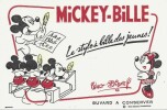 Buvard Mickey ( Walt Disney ) pour Mickey-Bille, le stylo &agrave; bille des jeunes !.. ( Bandes Dessin&eacute;es Objets Para-BD ) - Walt Disney - Mickey.