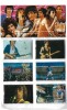 Rare planche de 6 stickers vintage du groupe The Rolling Stones. ( Neuf, scell&eacute; ).. ( Rock ) - The Rolling Stones.