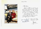 Carte pour les vœux de 1993, de la Mairie de Paris, avec texte imprim&eacute; et signature en facsimil&eacute; autographe de Jacques et Bernadette Chirac.. ( ...