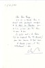 Lettre autographe, dat&eacute;e et sign&eacute;e, de Claude Simon, adress&eacute;e &agrave; l'&eacute;crivain Yves Berger.. ( Litt&eacute;rature - d&eacute;dicaces ) - Claude Simon.