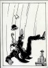 Carte postale de Jacques Tardi, &eacute;dit&eacute; par Futuropolis, portant le n&deg; 3, intitul&eacute;e : Vive la chute libre !.. ( Bandes Dessin&eacute;es Objets Para-BD ) - ...