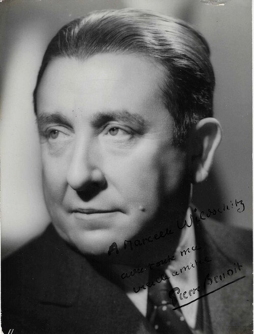 Photographie originale argentique d&eacute;dicac&eacute;e de Pierre Benoit.. ( Photographie - Litt&eacute;rature ) - Pierre Benoit.