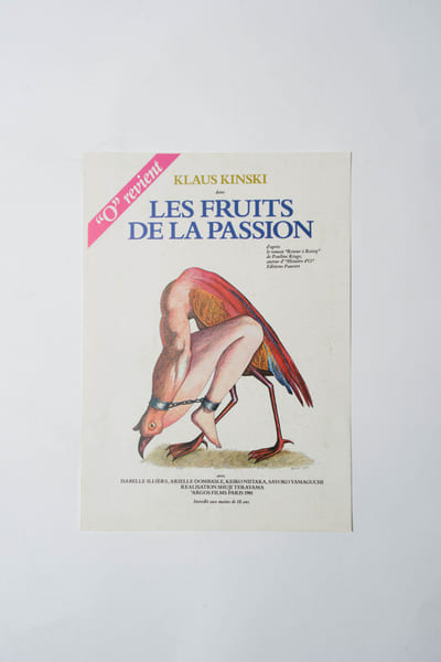 Rare affichette originale, d'exploitation en salles, pour le film " Les fruits de la passion ".. ( Cin&eacute;ma - Affiches - Erotisme ) - Roland Topor - Sh ...