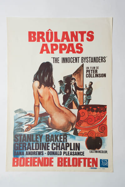 Rare affiche originale belge, d'exploitation en salles, pour le film anglais " Br&ucirc;lants Appas ( Innocent bystanders) - Boeiende Beloften ".. ( Cin&eacute;ma ...