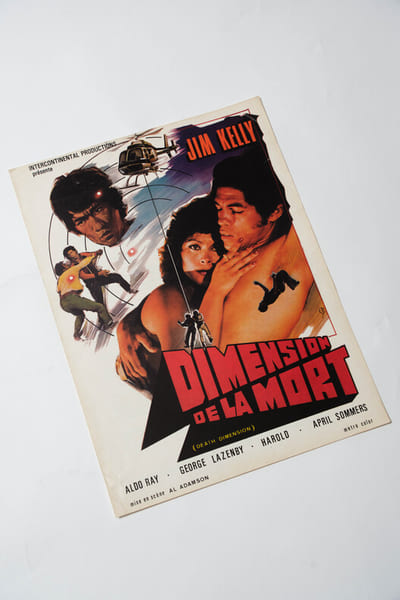 Rare affichette originale d'exploitation en salles, pour le film am&eacute;ricain " La Dimension de la Mort ( Death dimension ) ".. ( Cin&eacute;ma - Affiches ) - ...