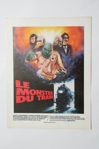 Rare affichette originale, d'exploitation en salles, pour le film canadien " Le Monstre du train ".. ( Cin&eacute;ma - Affiches - Horreur ) - Roger ...