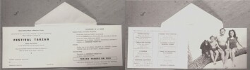 Rare dossier de presse complet / Guide Publicitaire pour le film Festival Tarzan d'apr&egrave;s Edgar Rice Burroughs. ( Avec 2 photographies originale ...