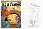 Alix, tome 12 : Le Fils de Spartacus. ( Avec dessin original, d&eacute;dicac&eacute;, sign&eacute; et dat&eacute; par Jacques Martin ).. ( Bandes Dessin&eacute;es ) - Jacques Martin.