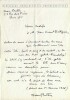 Belle lettre manuscrite dat&eacute;e et sign&eacute;e, de Jean Breton adress&eacute;e &agrave; l'&eacute;crivain Jean Vincent-Br&eacute;chignac.. Jean Breton.