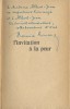 L'Invitation à la Peur. ( Exemplaire du service de presse, avec très belle dédicace de Maurice Renard à l'écrivain Albert-Jean et son épouse ).. ...