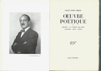 Oeuvre Poétique, tome 1. Eloges - La Gloire des Rois - Anabase - Exil - Vents. ( Tirage de tête, numéroté sur pur fil ).