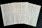 Exceptionel ensemble de Pol Vandromme, consacré à Georges Simenon, composé des textes " La sortie manquée de Simenon " en 10 feuilles manuscrites ...