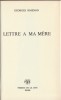 Lettre à ma Mère. ( Un des 50 exemplaires reliés, hors commerce, du tirage de tête, avec magnifique dédicace de Georges Simenon à sa secrétaire Joyce ...