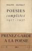 Poésies Complètes. 1917-1937. ( Tirage numéroté sur offset + bande annonce ).. ( G.L.M ) - Philippe Soupault.