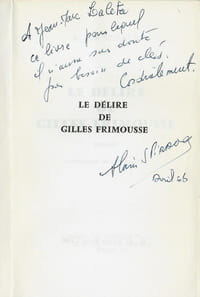 Le Délire de Gilles Frimousse. Roman. ( Dédicace à Jean-Marc Laleta )
