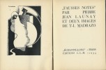 ..." Fausses Notes " par Pierre Jean Launay et deux images de T-L Madrazo. ( Tirage unique à 200 exemplaires numérotés ).. ( Editions GLM / Guy Lévis ...