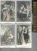 Histoire de Manon Lescaut et du Chevalier des Grieux avec 5 cartes postales colorisées, extraites, de l'Opéra de Giacomo Puccini avec Cesira Ferrani ...