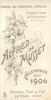 Calendrier Alfred de Musset 1906.. Alfred de Musset
