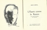 L'Esprit contre la Raison. ( Tirage numéroté sur alfa ).. René Crevel - Pavel Tchelitchew.
