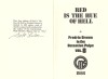 Fredric Brown in the Detective Pulps, tome 8 : Red is the Hue of Hell. ( Tirage unique à 400 exemplaires, numérotés et signés par Walt Sheldon ).. ( ...